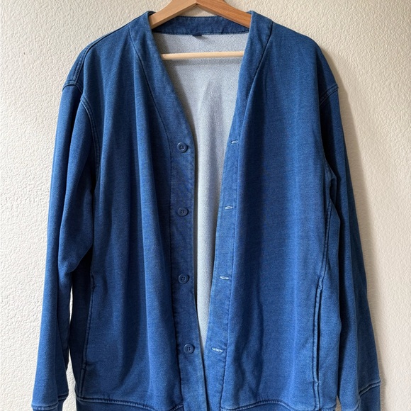 Uniqlo Indigo Button-Up Cardigan Jacket - Picture 2 of 7
